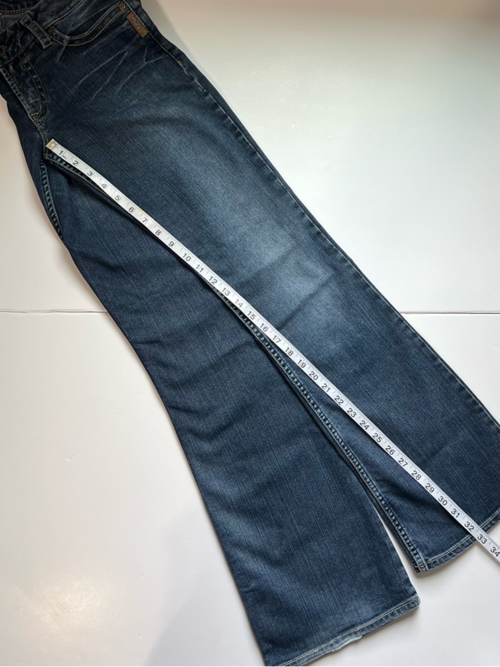 Silver Jeans Low Rise Flare Denim Blue Jeans Women's Size 28/33 Y2K Western Boho - Picture 10 of 12